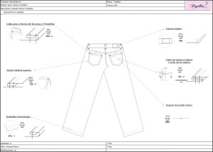 geometrales con costuras trasero